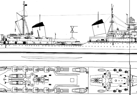 Крейсер СССР Project 26 Kalinin 1958 [Heavy Cruiser] - чертежи, габариты, рисунки